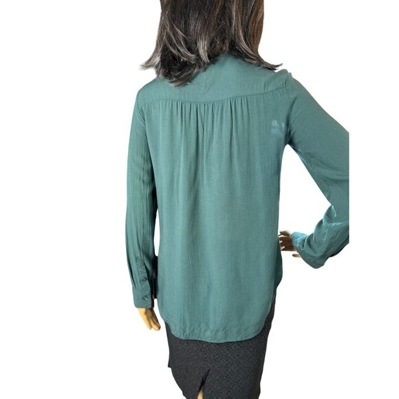 (6 for $25) Old Navy The Tunic Popover Blouse in Teal Size Small - Picture 3 of 10